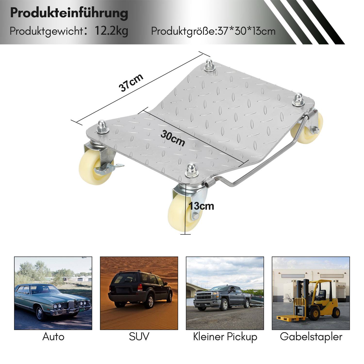 2pcs Rangierhilfe Wagenheber Rangierroller Rangierheber Autowerk