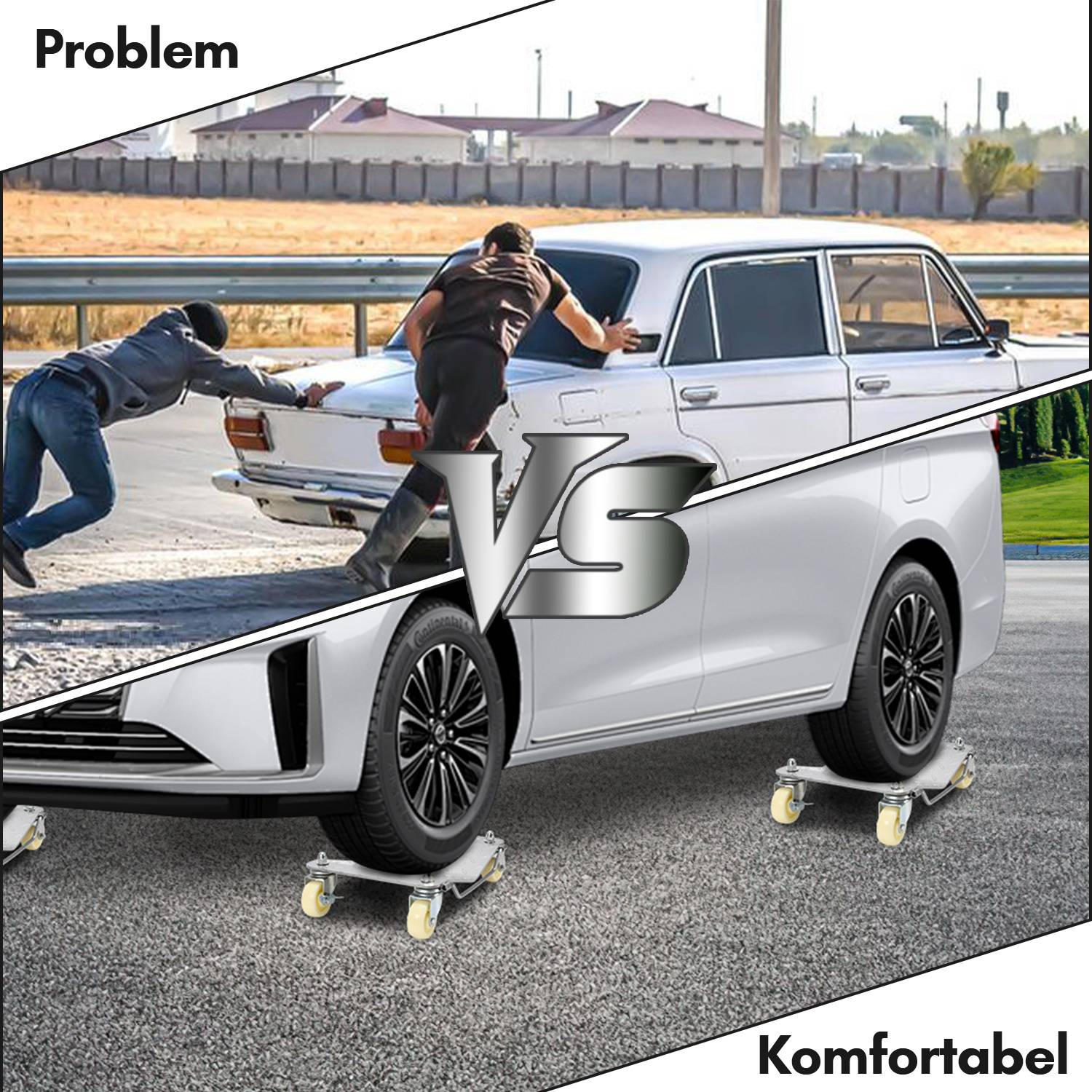 2pcs Rangierhilfe Wagenheber Rangierroller Rangierheber Autowerk