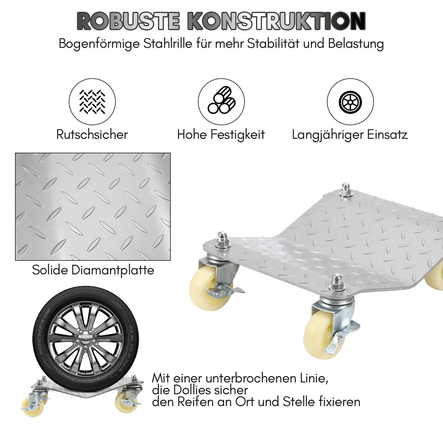 4pcs Rangierhilfe Wagenheber Rangierroller Rangierheber Autowerk