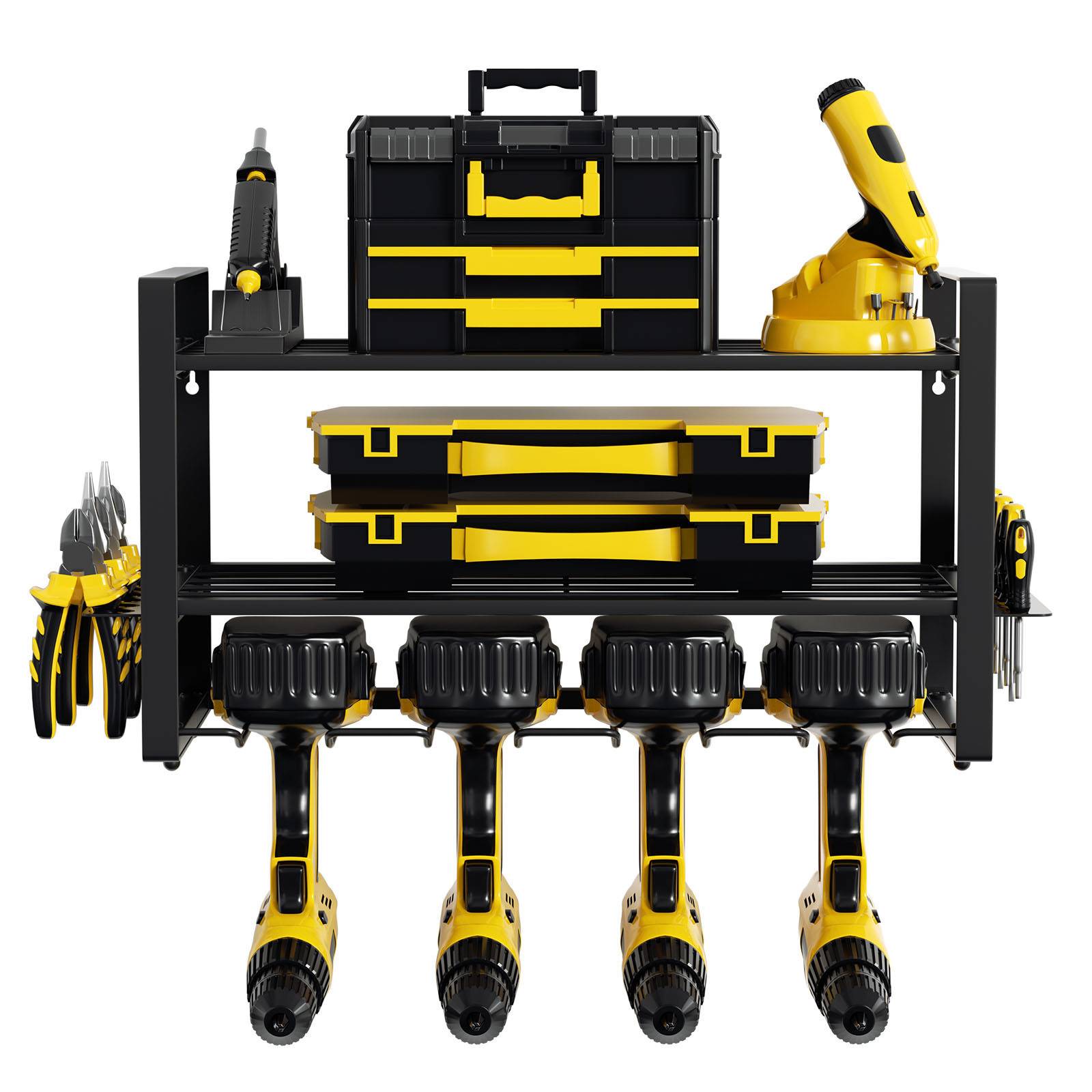 Werkzeugwand Wandmontiertes Werkzeugregal Elektrowerkzeug-Organizer für Garagen,Werkbänke 40*24*20CM