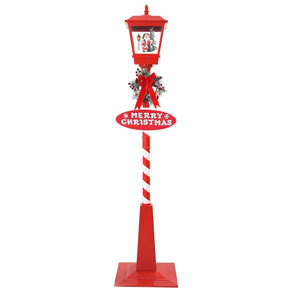vidaXL Weihnachtsstraßenlampe mit Laterne Rot 40,5x40,5x180cm