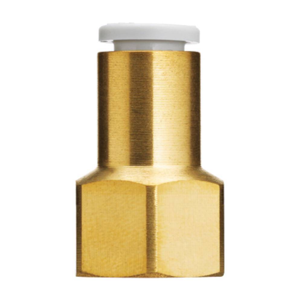 Gerade Steckverschraubung KQ2F10-G03N - Messing vernickelt/PBT - Schlauch-Ø 10 mm - IG G 3/8" - VE 5 Stück - Preis per Stück