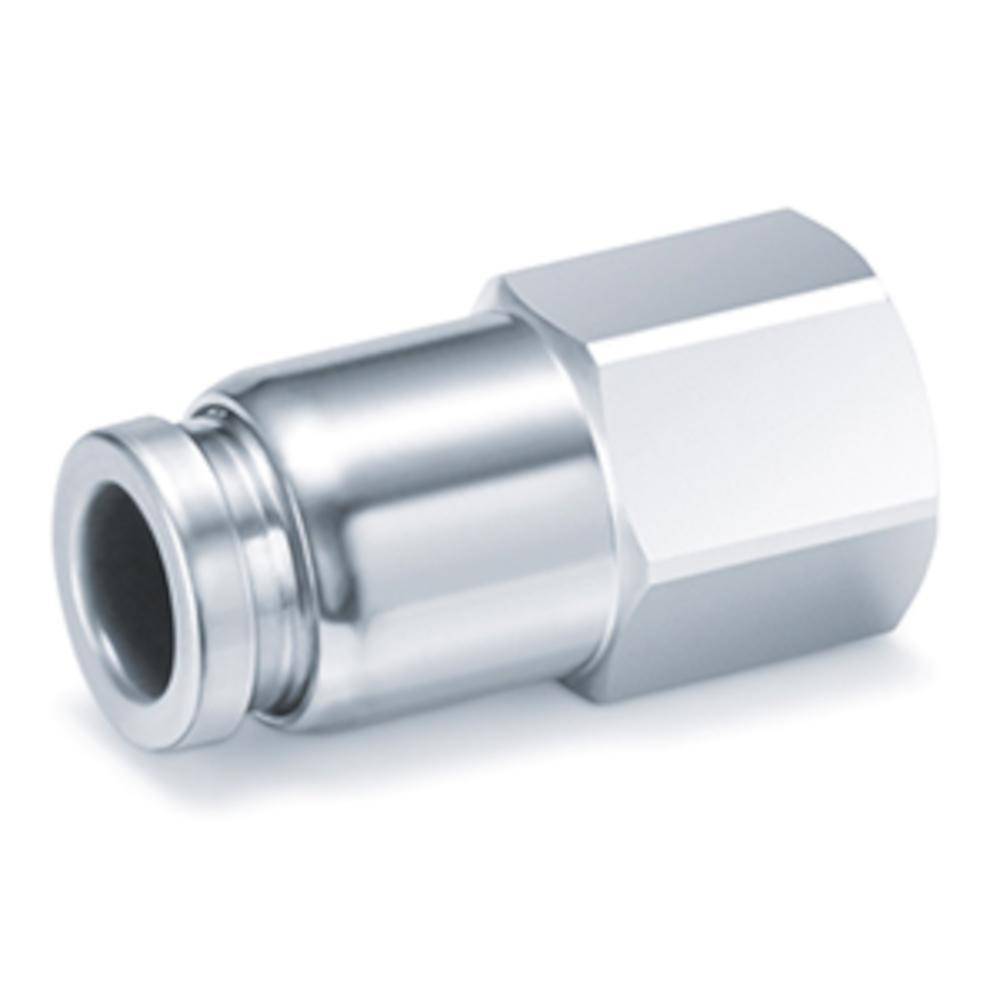 SMC Steckverschraubung gerade KQG2F08-01 - mit Innengewinde - Edelstahl - Schlauch-Ø 8 mm - IG Rc 1/8" - Preis per Stück