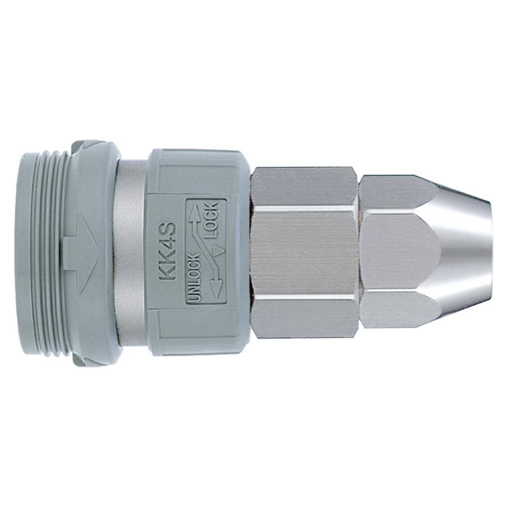 SMC Schnellkupplung mit Buchse KK3S-50N - mit Überwurfmutter - Schlauch-Ø 5 x 8 mm - Baugröße 1/8 - VE 5 Stück - Preis per Stück