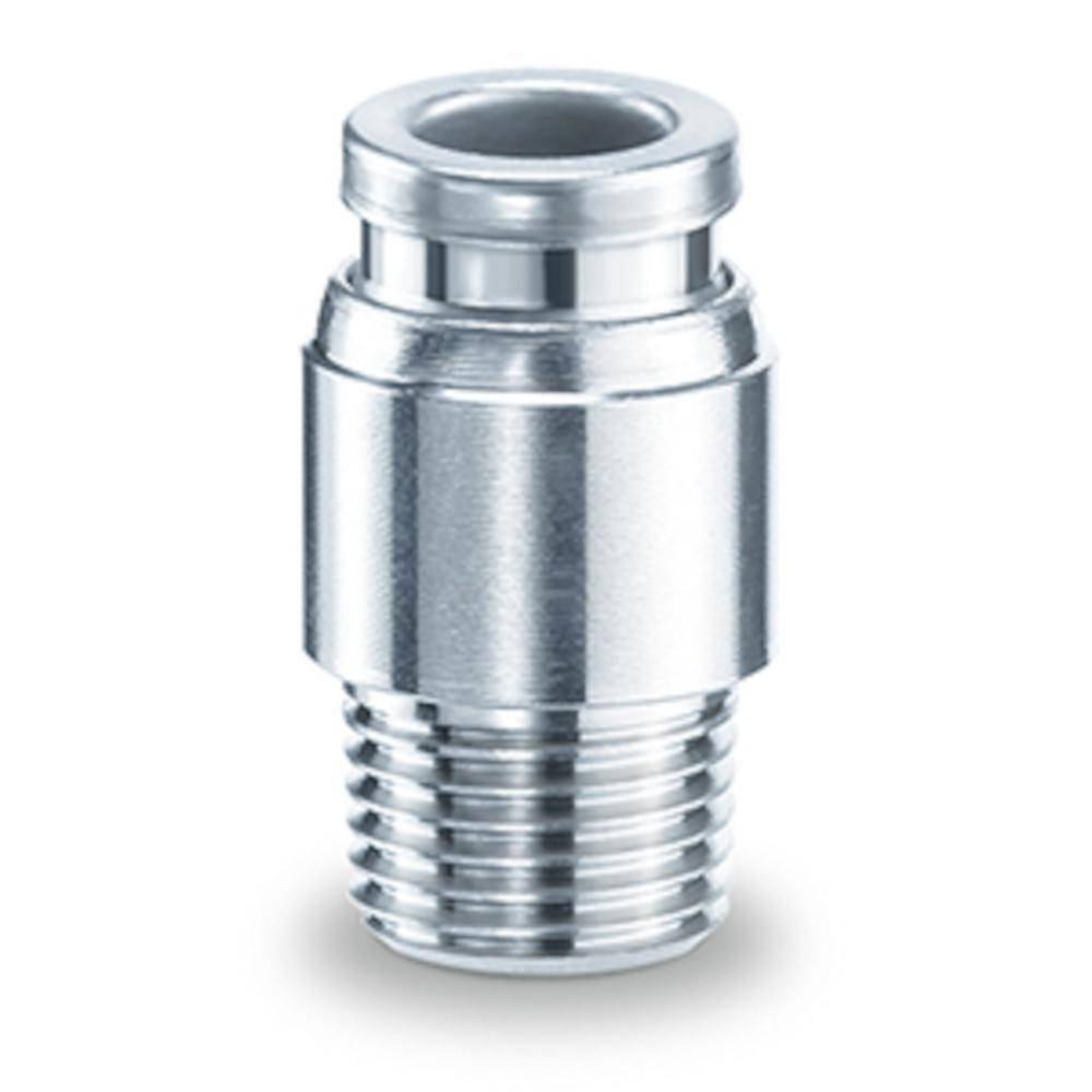 SMC Gerade Steckverschraubung mit Innensechskant KQB2S06-G01-F - Messing/Edelstahl - FDA-konform - Schlauch-Außen-Ø 6 mm - AG G 1/8" - Preis per St?