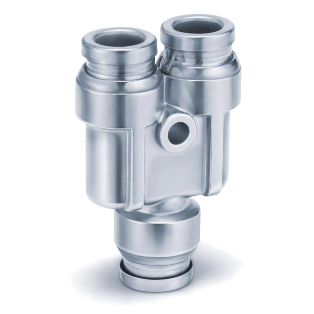 SMC Y-Steckabzweiger KQG2U12-00 - Edelstahl - Schlauch-Außen-Ø 12 mm - Preis per Stück
