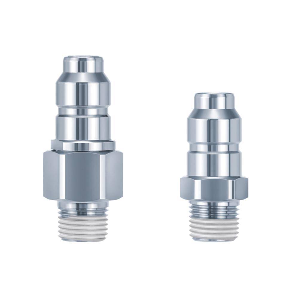 SMC Schnellkupplung mit Stecker KKA4P-02M-1 - ohne Rückschlagventil - AG Rc 1/4" - Baugröße 1/4 - Preis per Stück