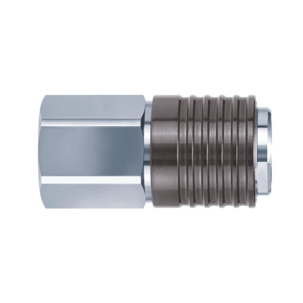 Schnellkupplung mit Buchse KKA6S-03F-1 - ohne Rückschlagventil - IG Rc 3/8" - Baugröße 1/2 - Preis per Stück