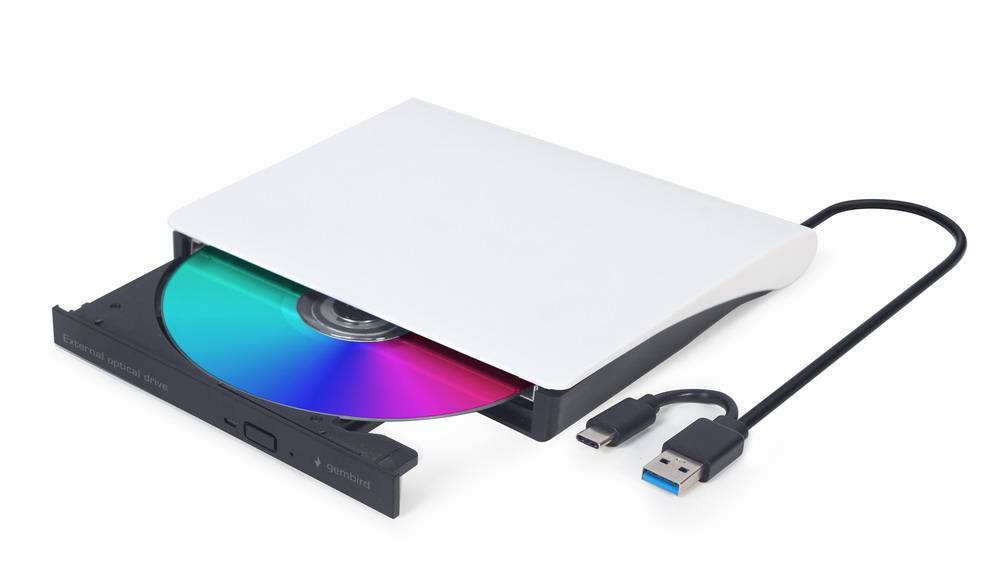 gembird DVW EXT SLIM DVD-USB-031 white USB-C&3.1 DVD8x CD24x Multimedia-Technik DVD-Writer