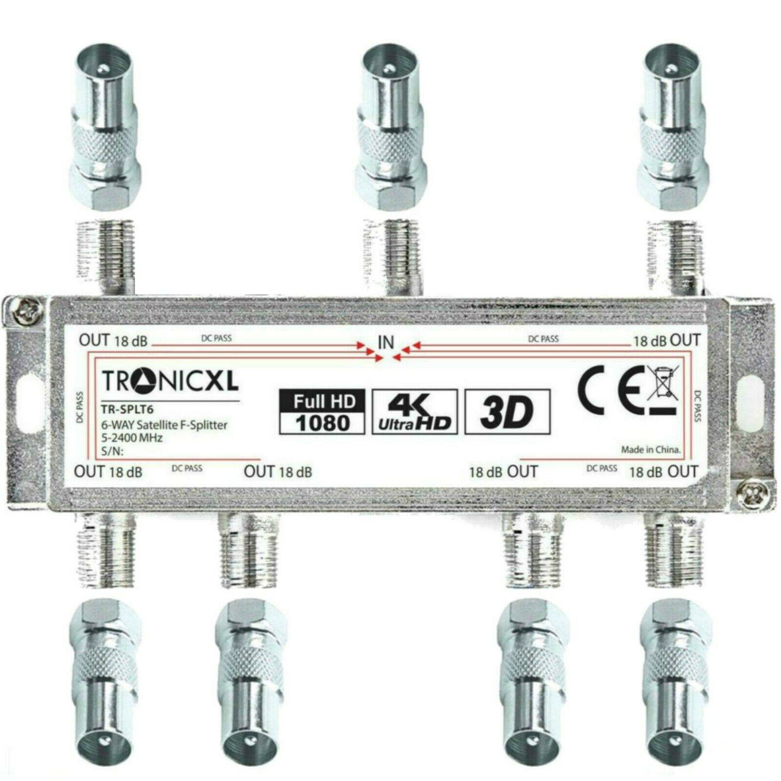 TronicXL 6fach BK Verteiler Premium TV Kabel Antennenverteiler Kabelfernsehen DVBC