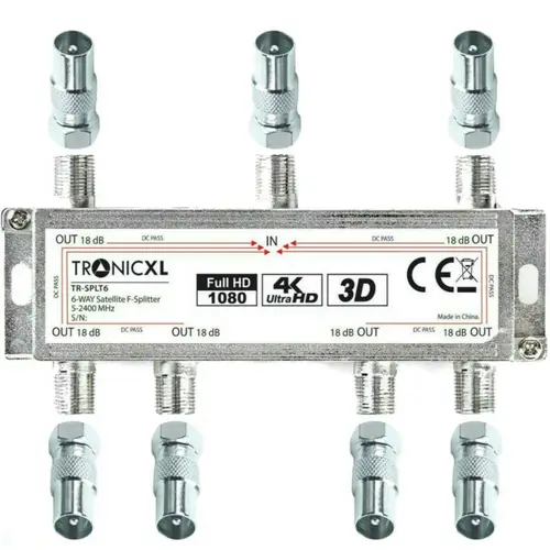 TronicXL 6fach BK Verteiler Premium TV Kabel Antennenverteiler Kabelfernsehen DVBC TronicXL 6fach BK Verteiler Premium TV Kabel Antennenverteiler Kabelfernsehen DVBC