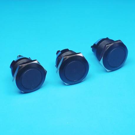 16mm Taster schwarz für Klingel SMD KFZ Tuning Hupe Knopf