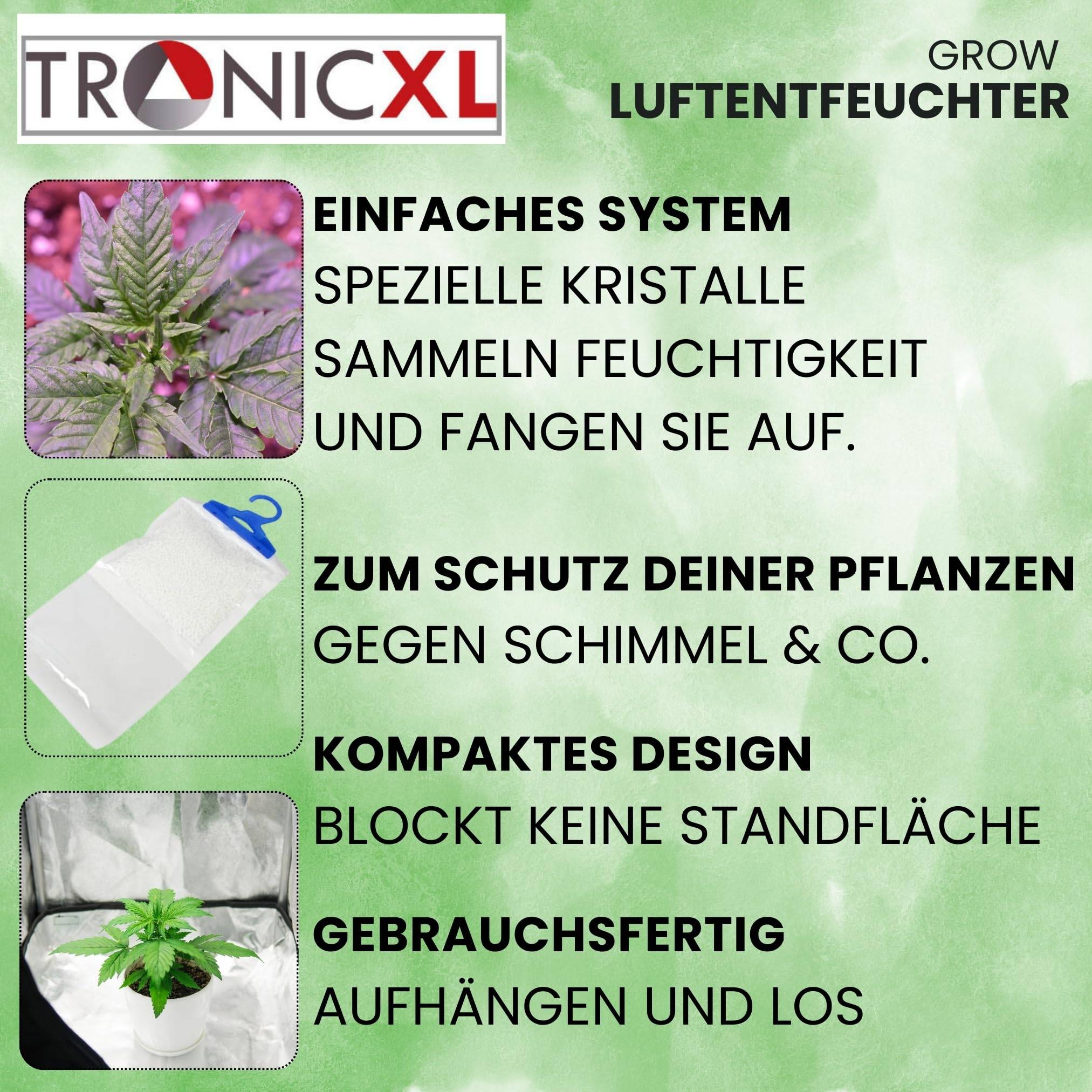 2 Luftentfeuchter für Growbox Grow Zelt Schrank Zubehör Luft Entfeuchter Klima Steuerung