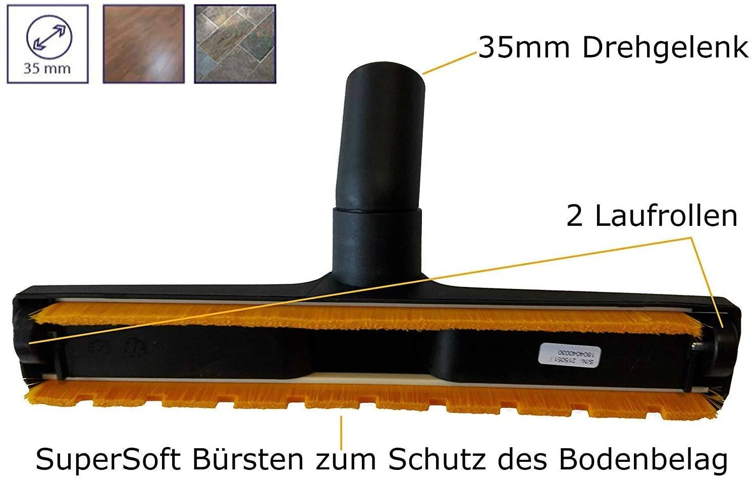 Staubsaugerrohr Kombidüse Staubpinsel Parkettdüse für Staubsauger Alaska BS 1230 1400 1600 2110