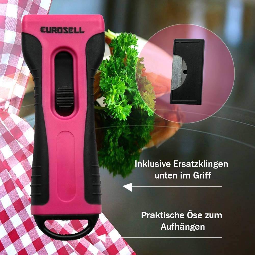 Set 2 Stück für Glas Keramik Kochfeld Schaber Reiniger Ergonomisch Kochfeldschaber (Schaber Set)