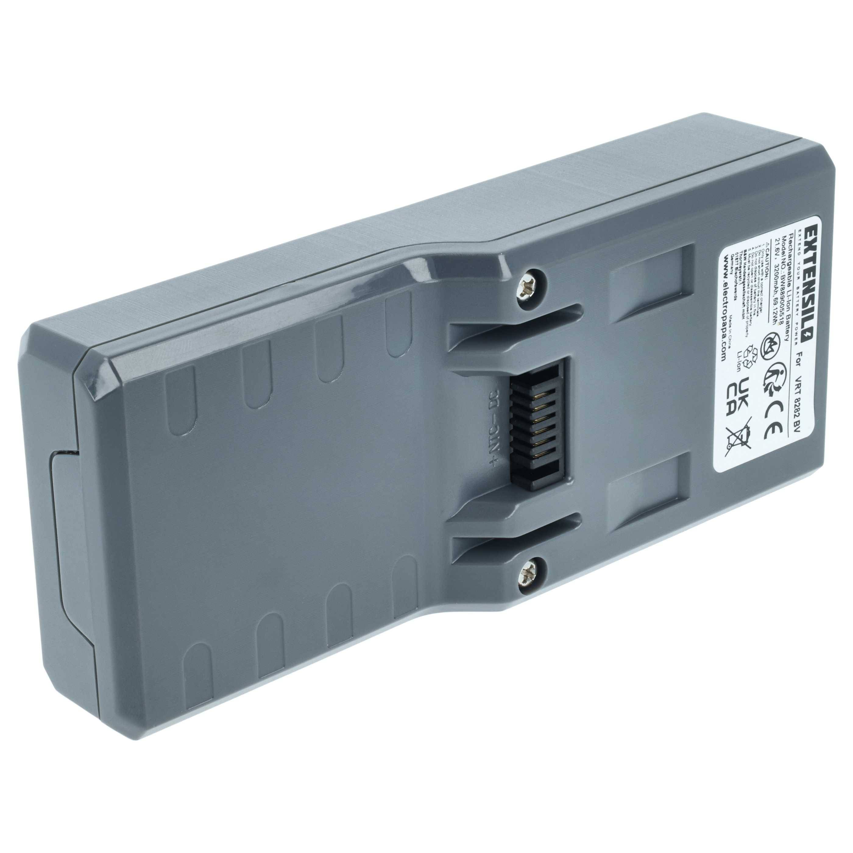 EXTENSILO Akku kompatibel mit Hoover BH52210, BH52212, BH52200, BH52200CDI, 33201619, Cruise Ultra Light Staubsauger (3,2 Ah, 21,6 V, Li-Ion)