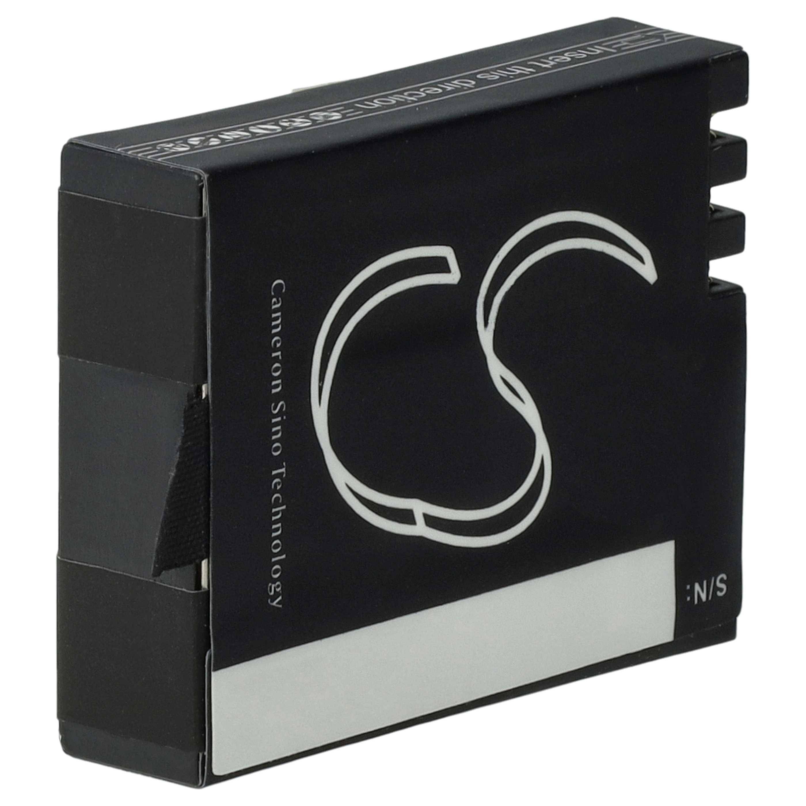 Schwarze Kamera-Batterie mit 'Cameron Sino Technology' an der Seite. Schlankes Design mit drei sichtbaren Anschluss-Kontakten an der oberen Kante.