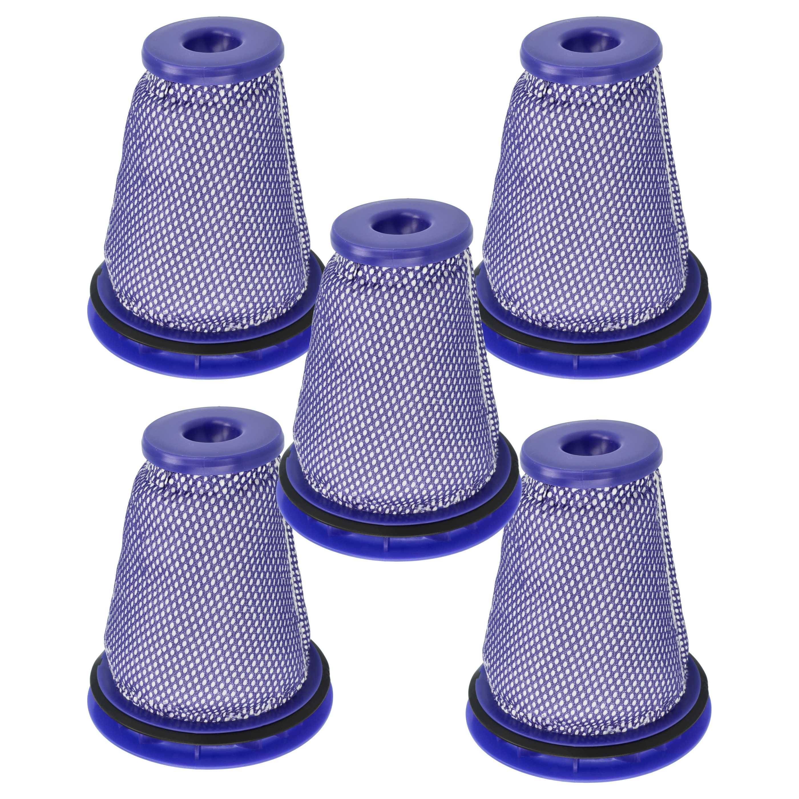 vhbw 5x Vormotorfilter kompatibel mit Dyson Big Ball 1, Allergy, 2, Allergy 2 Staubsauger - Motorschutzfilter, Abwaschbar