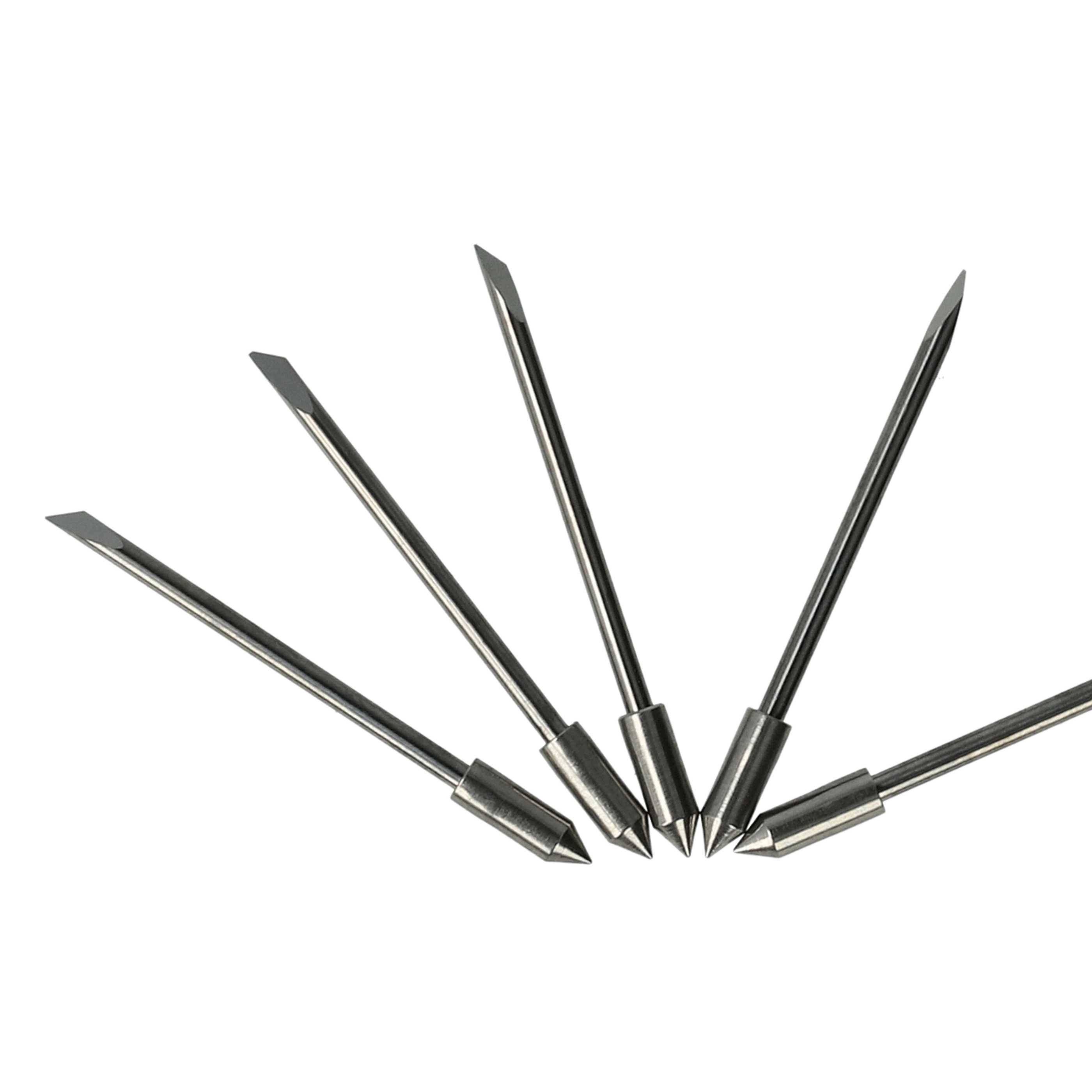 vhbw 5x Plottermesser kompatibel mit Encad Novacut Schneideplotter - 45° Schneidewinkel