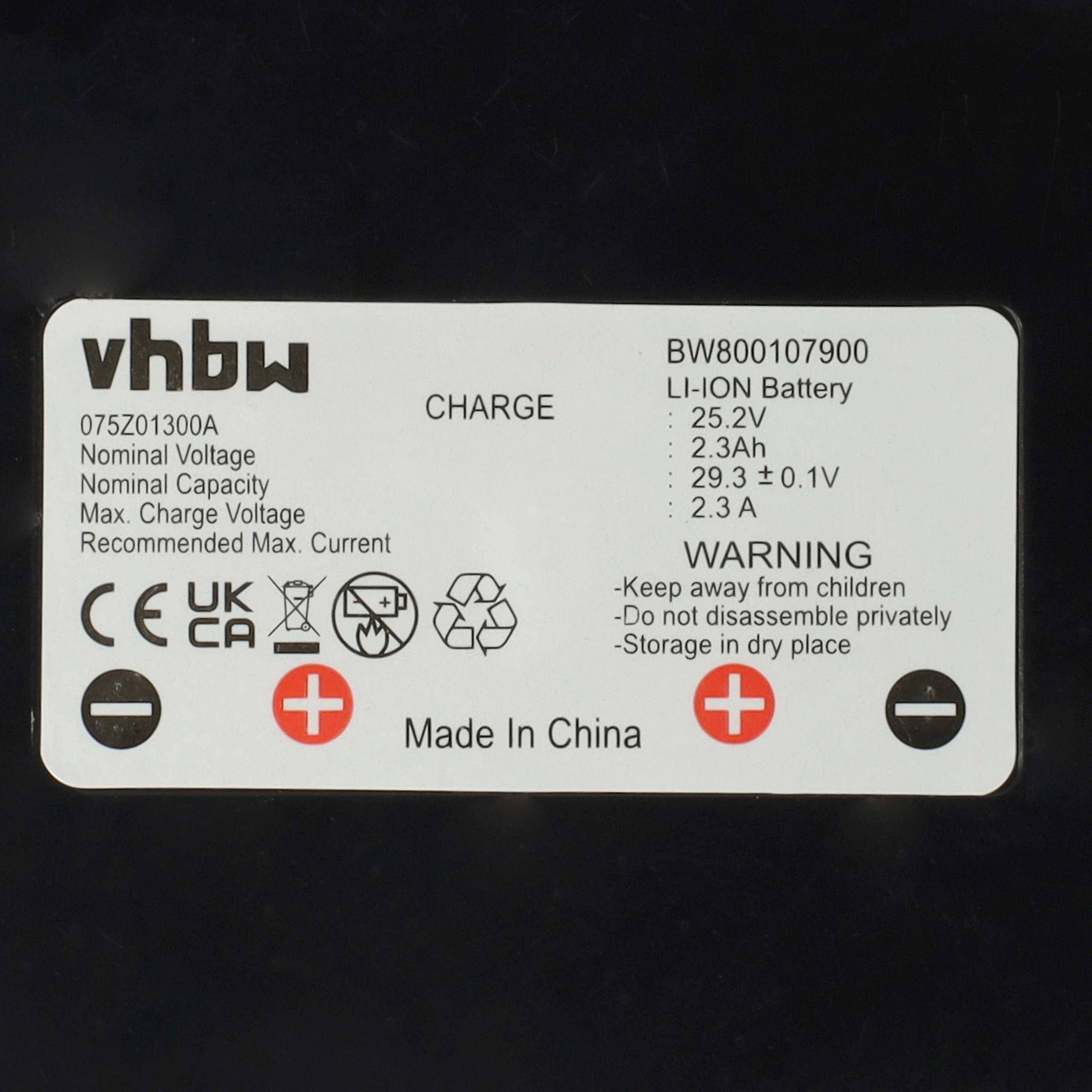 vhbw 2x Akku kompatibel mit Efco Sirius 121747, 121748, 1200, 700 Rasenmäher (2300mAh 25,2V Li-Ion)