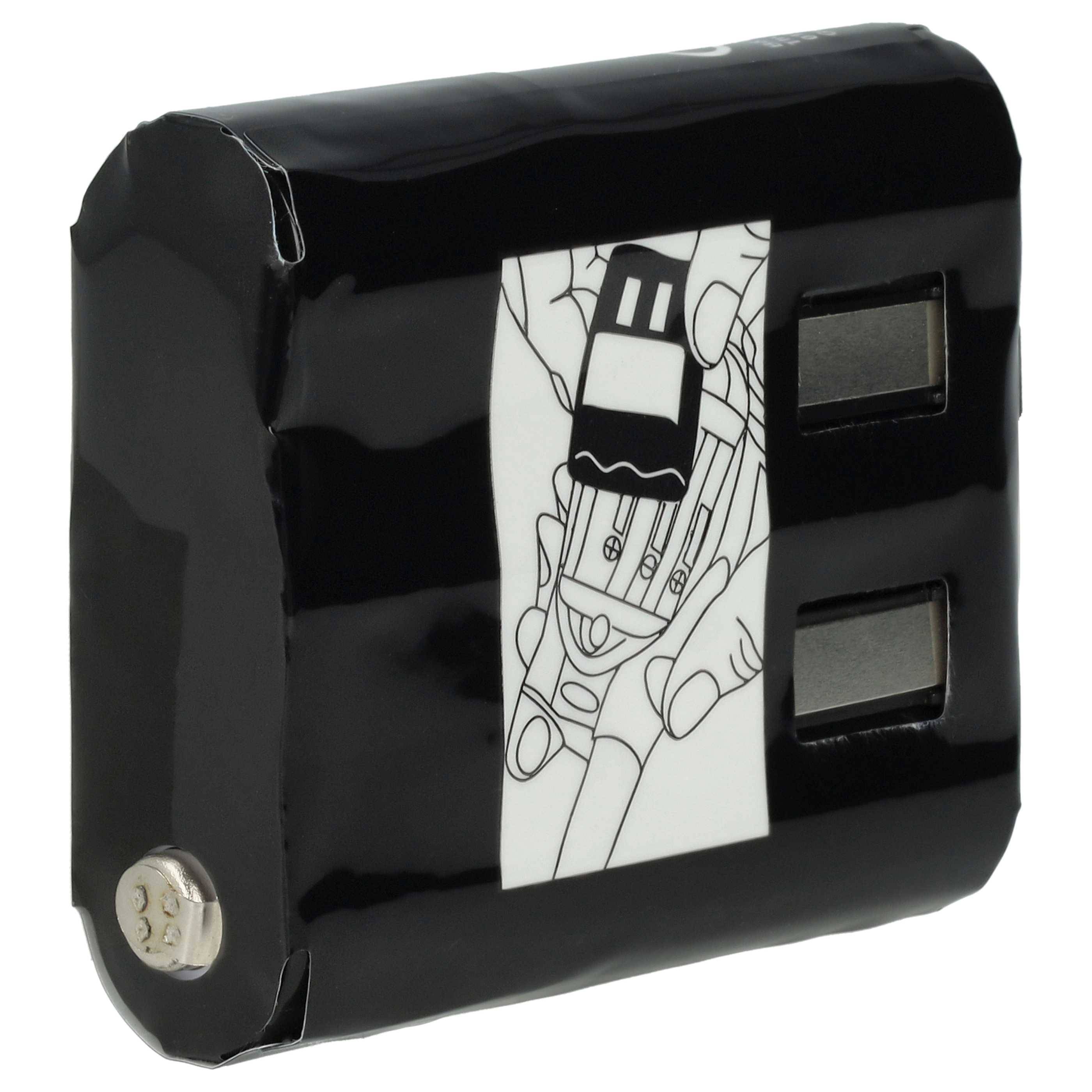 Ein schwarzes Wandladegerät mit zwei USB-Anschlüssen. Das Ladegerät verfügt über eine Abbildung, die das korrekte Einstecken des Kabels zeigt.