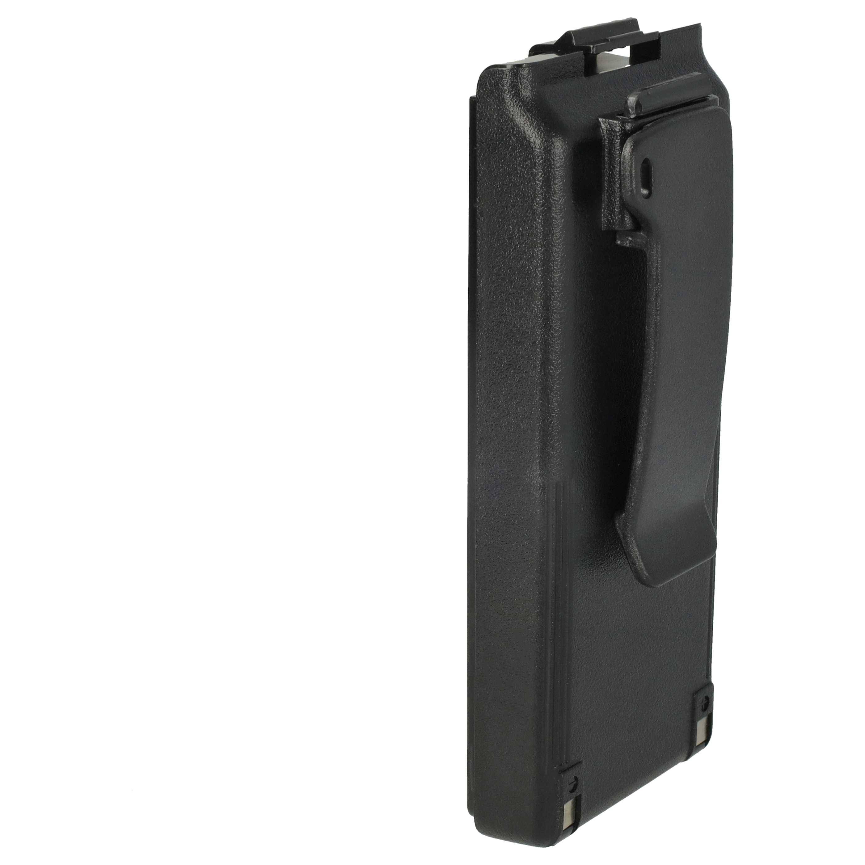 vhbw 2x Akku kompatibel mit Icom IC-F4N, IC-F4S, IC-F3S, IC-F4, IC-F4SW Funkgerät, Walkie Talkie (1800 mAh, 9,6 V, NiMH) + Gürtelclip