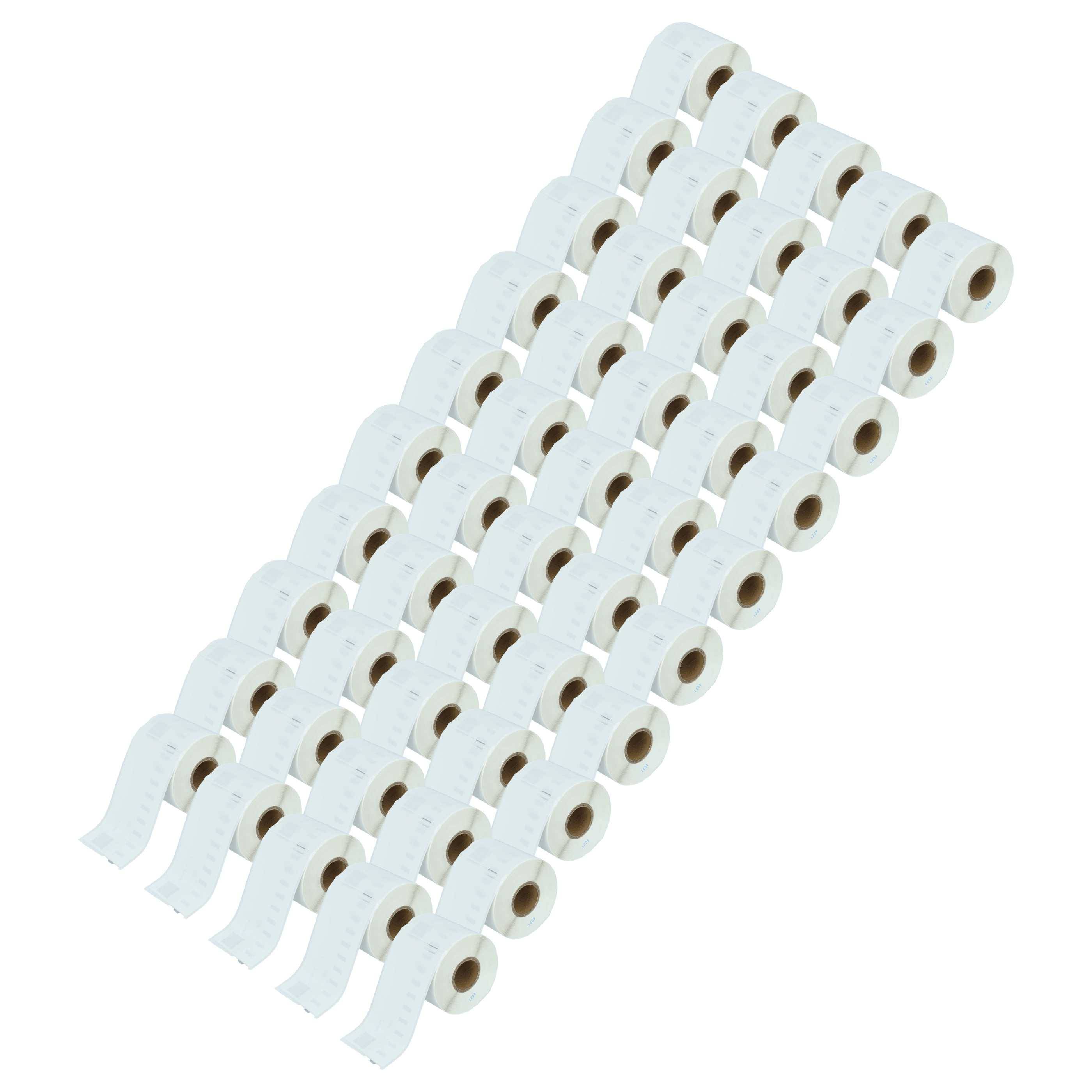 vhbw 50x Etiketten-Rolle 54mm x 101mm (220 Etiketten) kompatibel mit Dymo LabelWriter LW400 Turbo, LW400 Duo, LW450 Etiketten-Drucker Weiß