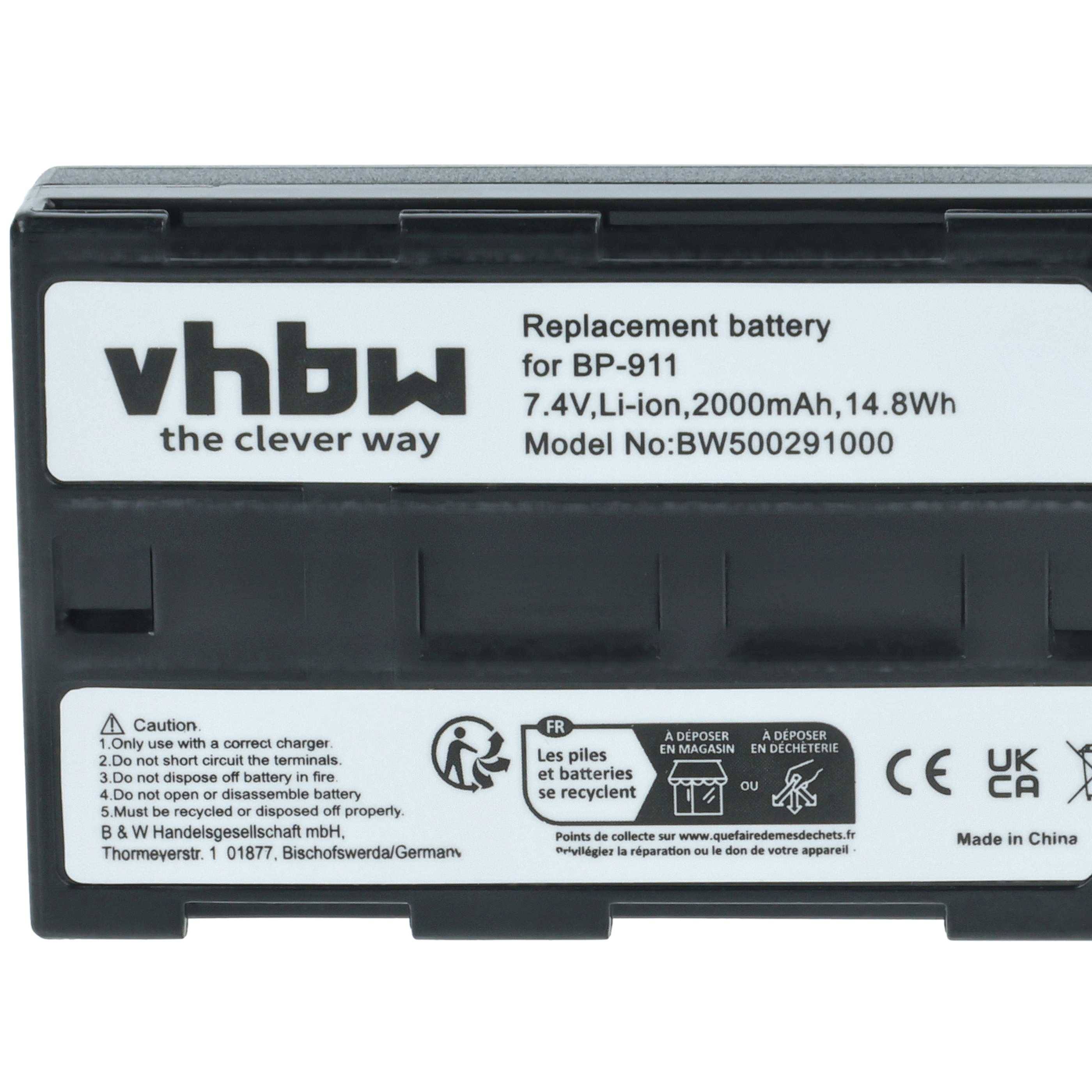 vhbw 2x Akku kompatibel mit Canon ES-7000V, ES-8000V, ES-75 Hi8, ES-8100V, ES-8100 Hi8, ES-8200V Videokamera Camcorder (1300 mAh, 7,2 V, Li-Ion)