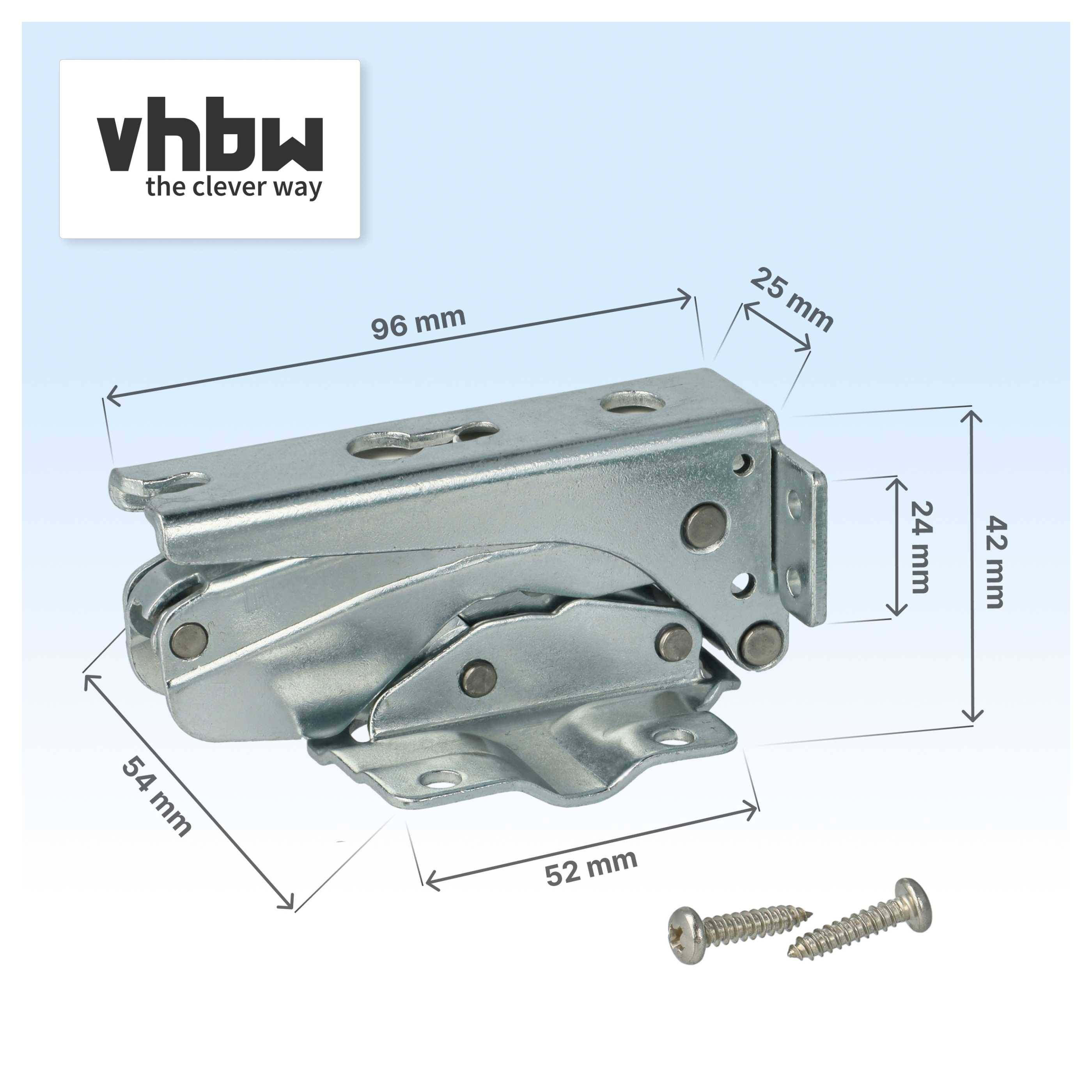 vhbw 4x Türscharnier kompatibel mit Siemens KI34VA20IE, KI34VA21FF, KI34SA50, KI34VA20, KI34VA50, KI34VV40 Kühlschrank - Reparatur-Set