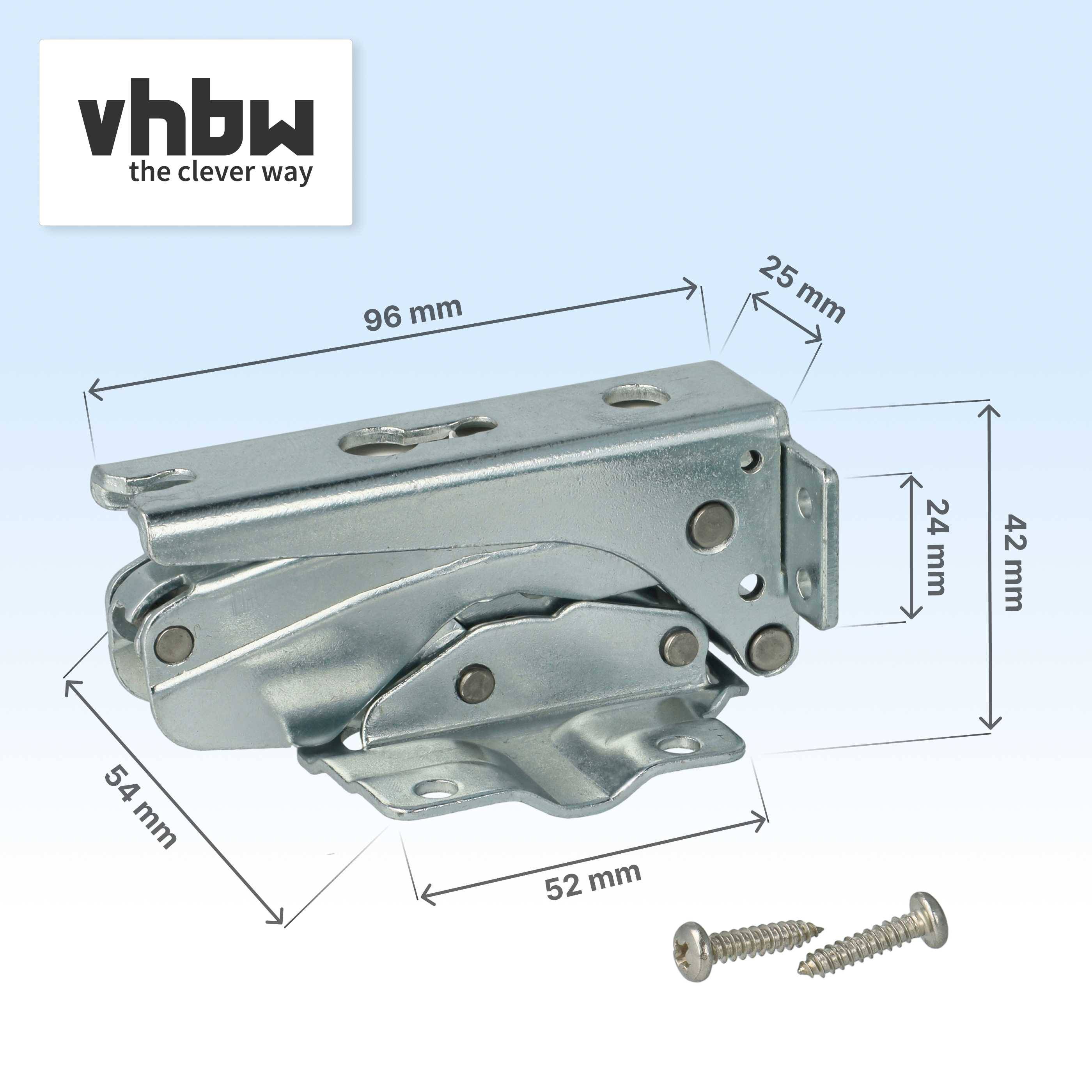 vhbw 2x Türscharnier kompatibel mit Siemens KI28VA20FF, KI28VA40GB, KI28V440, KI28VA50, KI30E440 Kühlschrank - Reparatur-Set