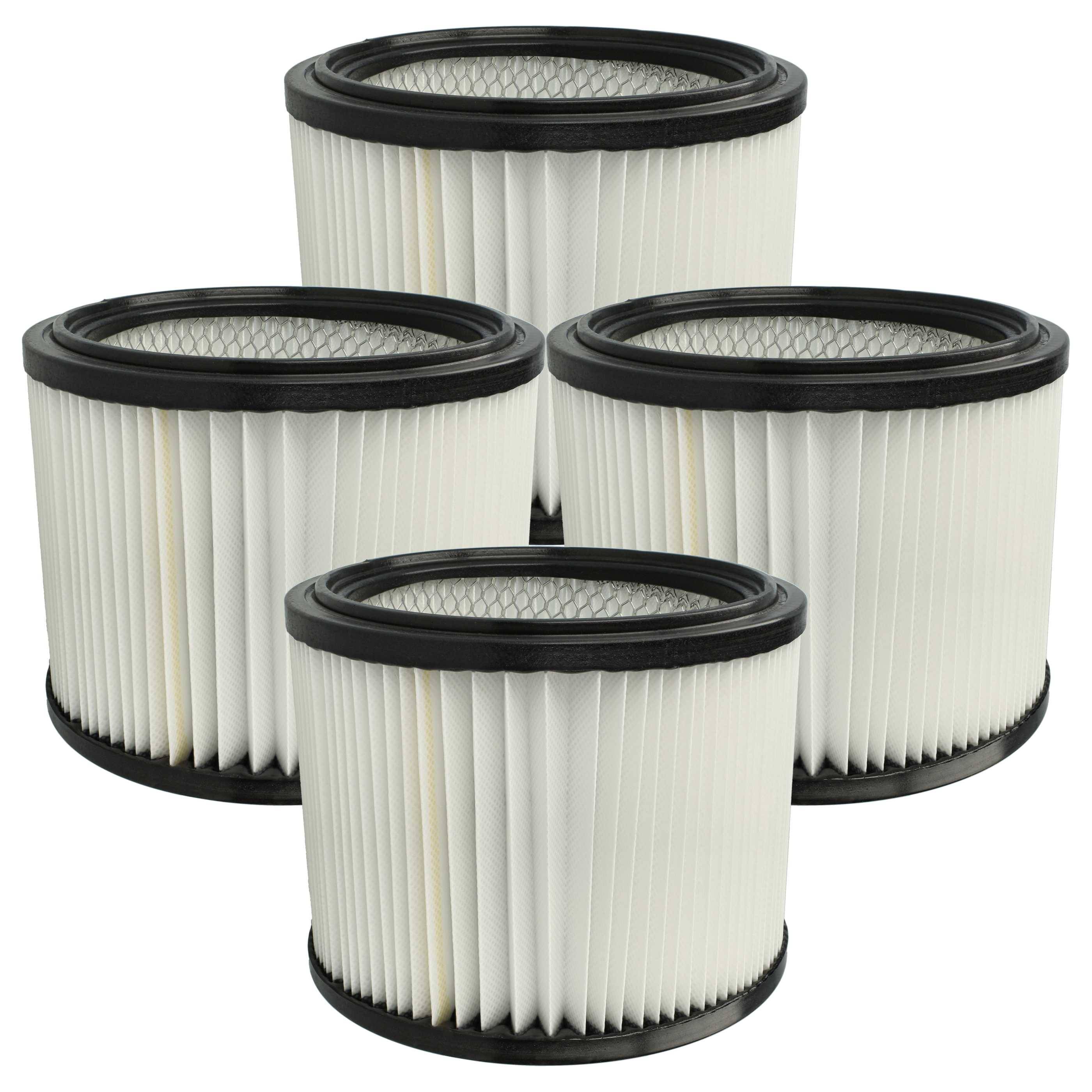 vhbw 4x Faltenfilter Ersatz für Starmix FPP 5000 HEPA WS, 460475 für Nass- & Trockensauger - Patronenfilter Schwarz Weiß, 5000 cm²