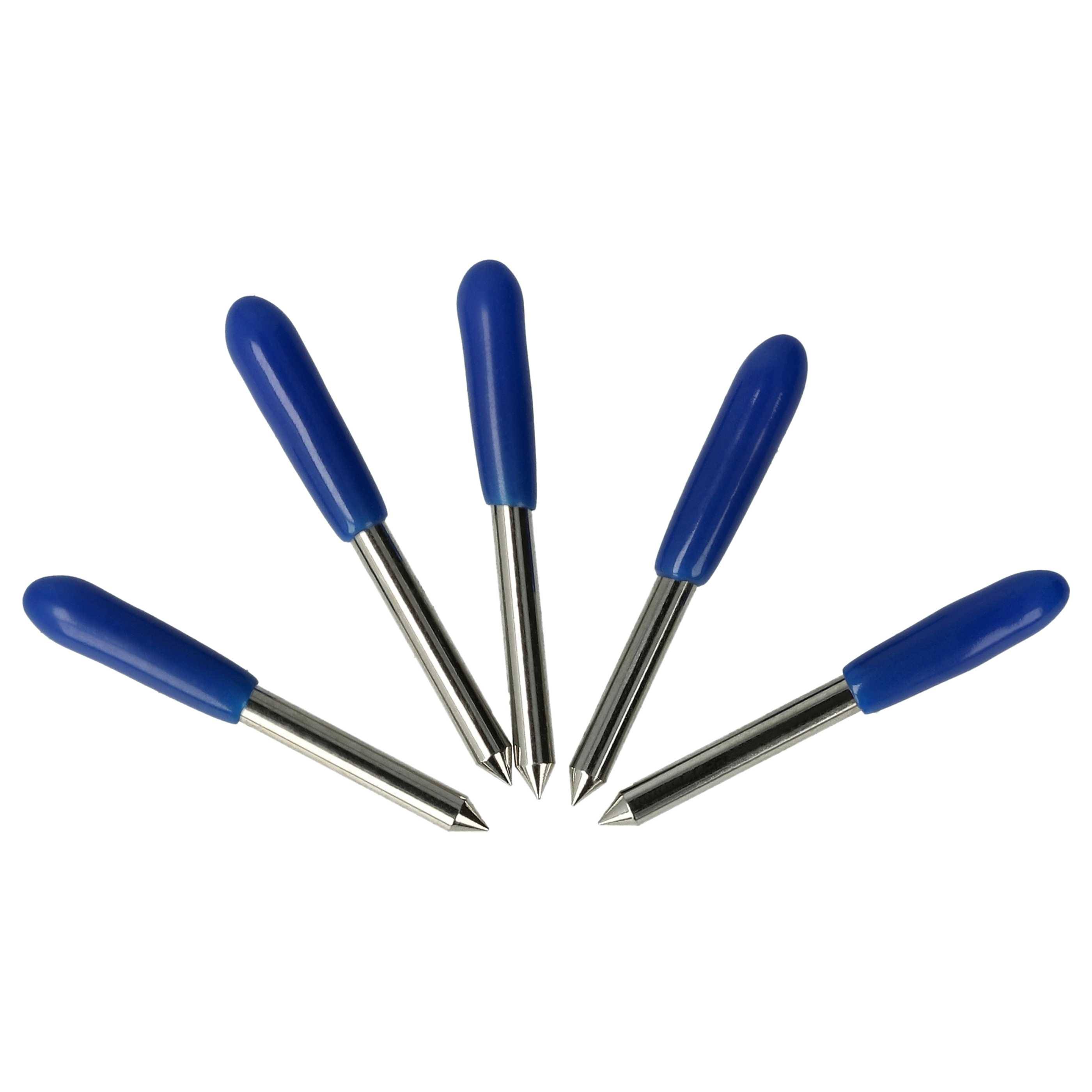 vhbw 5x Plottermesser kompatibel mit Vinyl Express Schneideplotter - 60° Schneidewinkel