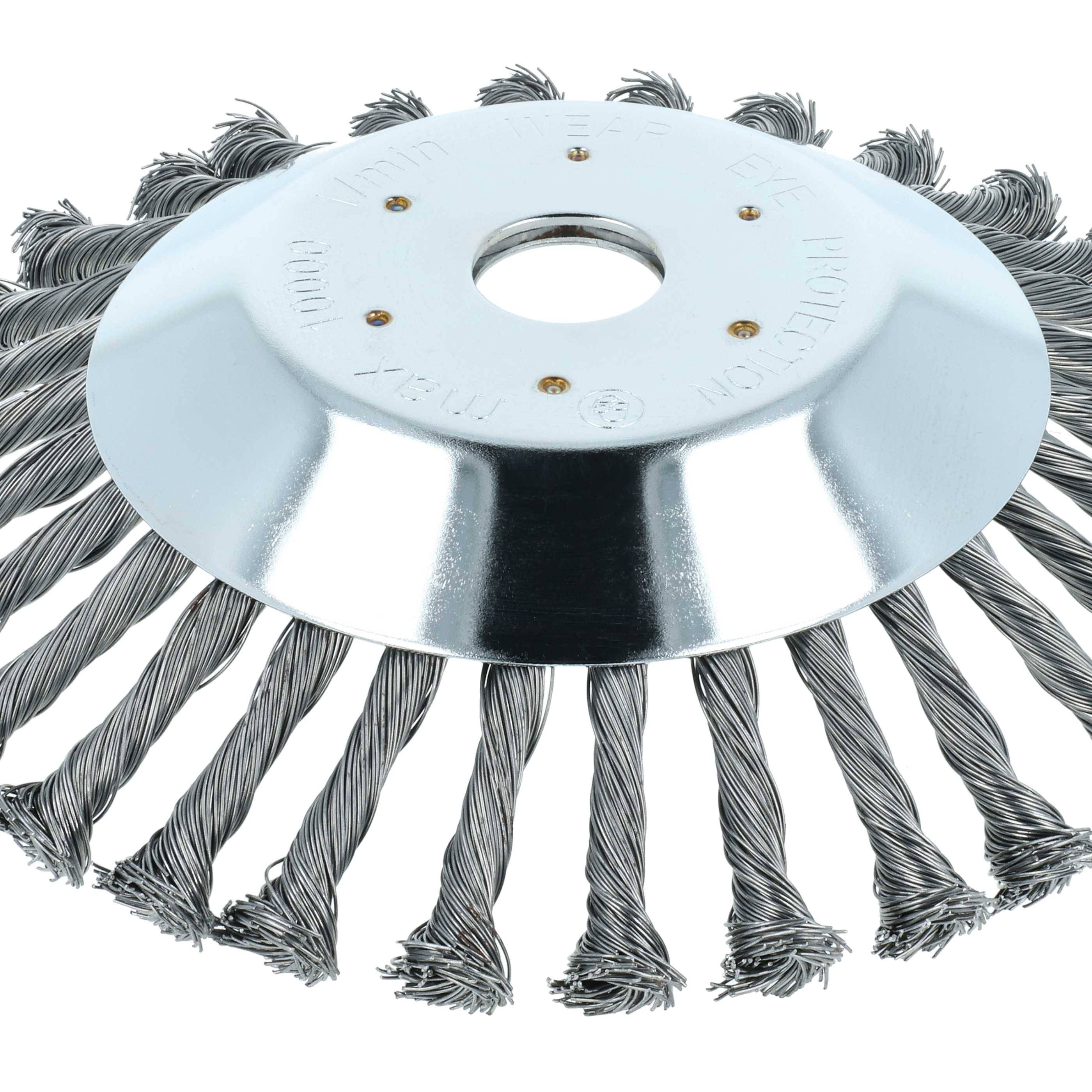 vhbw Metall-Unkrautbürste kompatibel mit Texas CG260, BC320, BC300 Gartengerät, Freischneider - Ø 20 cm - Mit Zubehör-Set