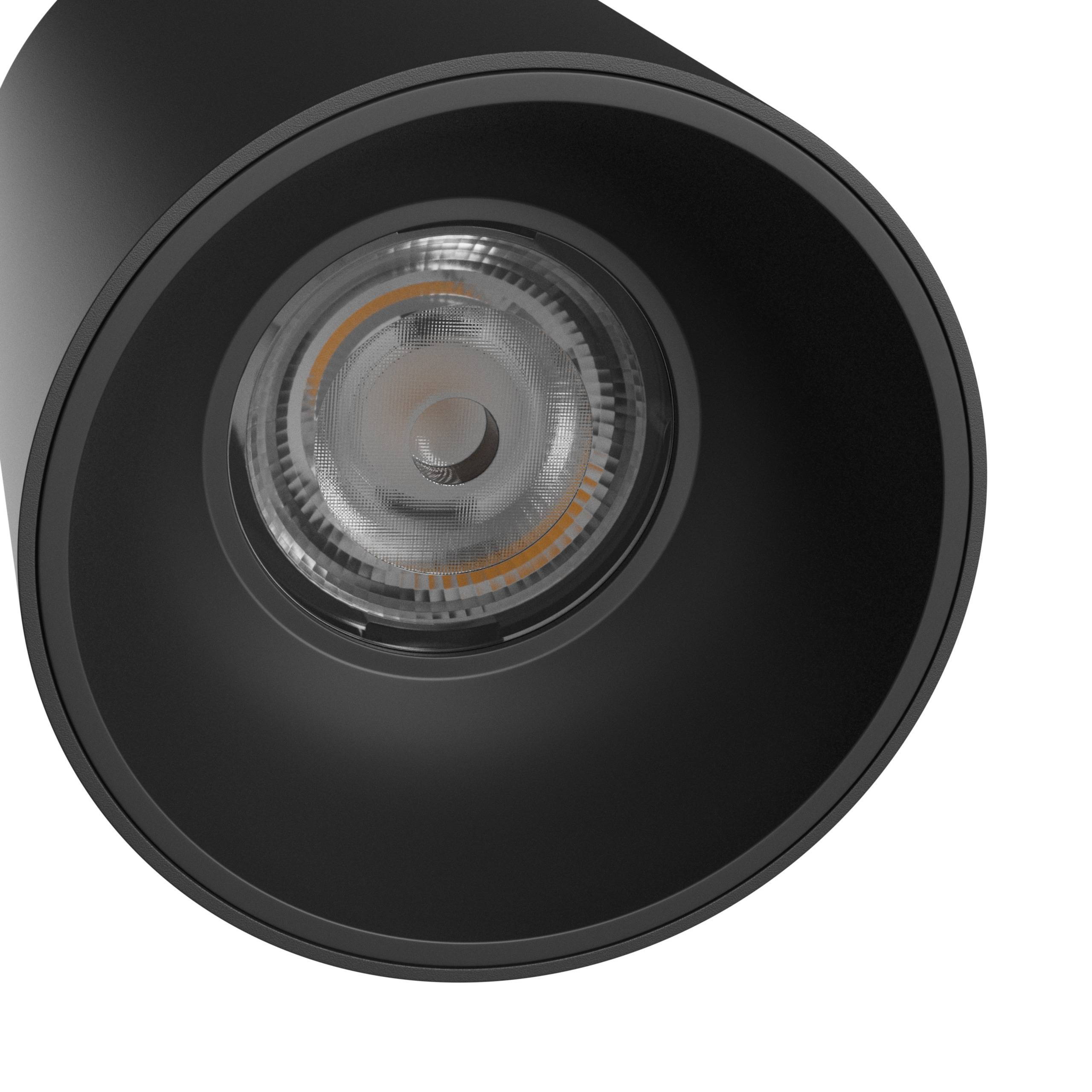 Spectrum LED Orbito Surface Deckenleuchte 14-27W rund 40° DIP SWITCH 3000lm schwarz IP44 Aufbau UGR>19 Warmweiß 3000K