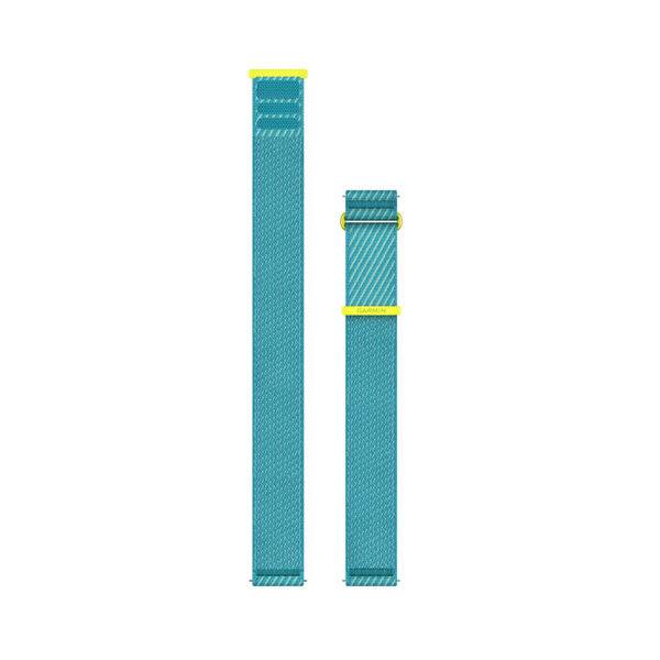 Garmin Schnellwechsel-Armband 22 mm Nylon Türkis/Amp Yellow