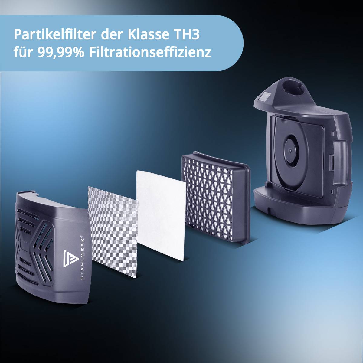 STAHLWERK BOOSTER AIR Automatik Schweißhelm Frischluftsystem PAPR