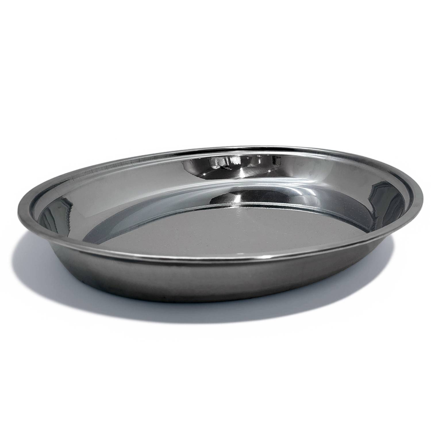 Serviertablett Tablett für Schaschlik oval 48 cm Edelstahl