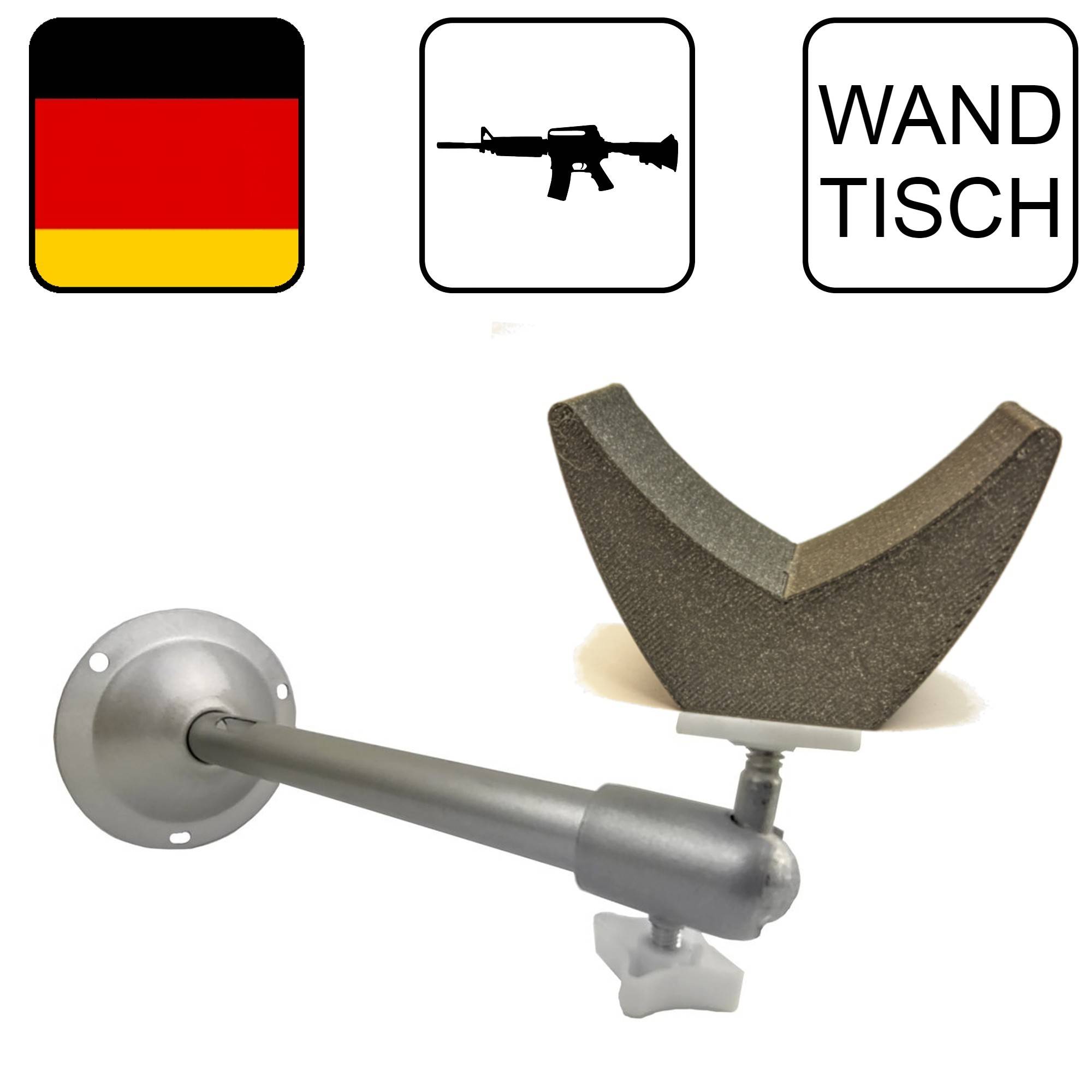 Wandhalterung / Tisch Ständer für Gewehr Auflage Jäger Forst Zubehör