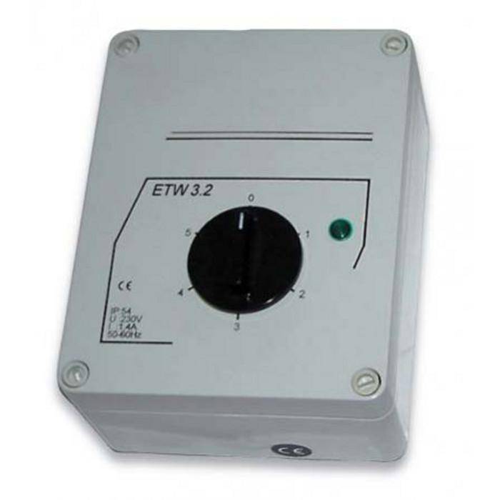 5-Stufen-Trafo "ETW" - Aufputz - 1,5 Ampere - im Industriegehäuse