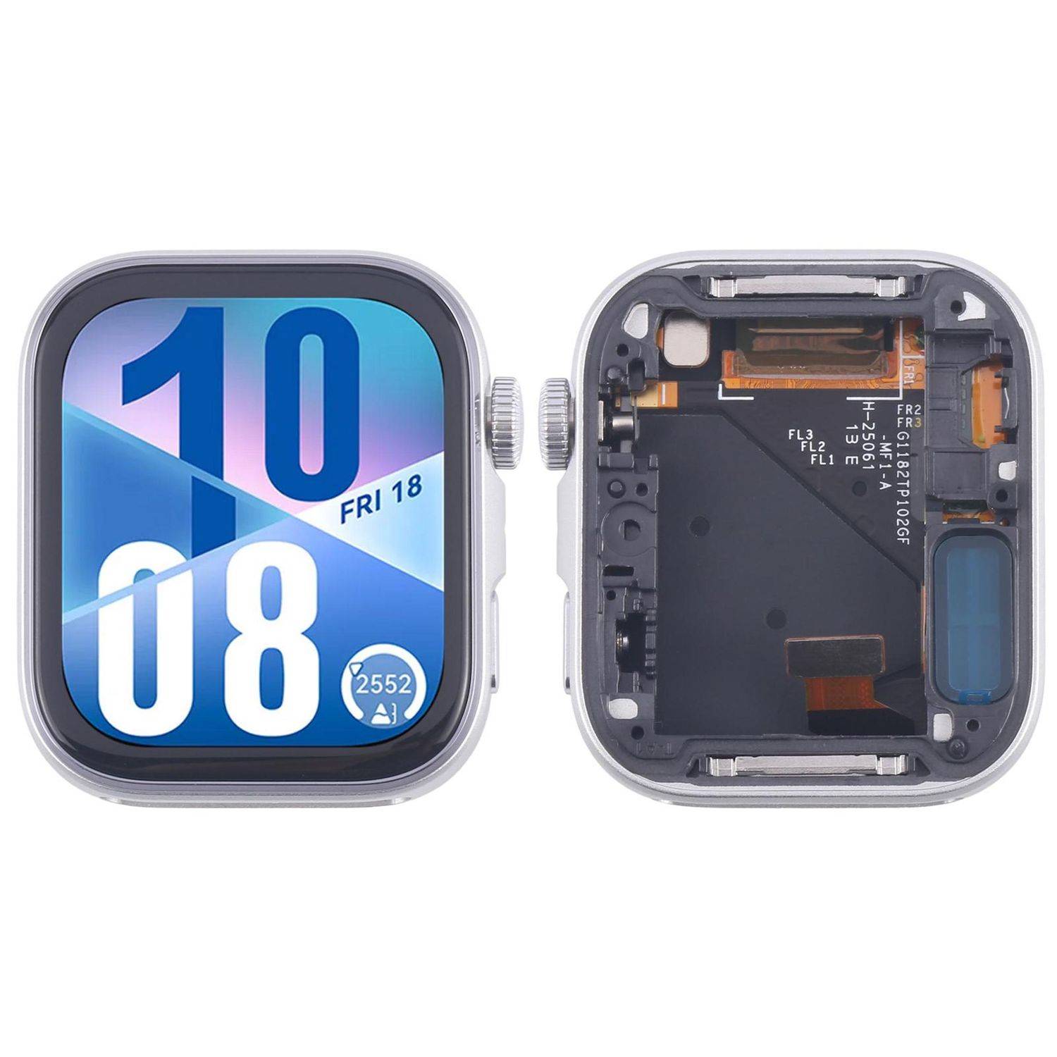 Für Huawei Watch Fit 4 LCD Display Ersatzteil mit Rahmen Silber Reparatur