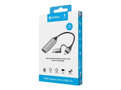 SANDBERG HDMI Capture Link to USB-C/A Audio, Video, Display & TV Optionen & Zubehör Videoadapter &