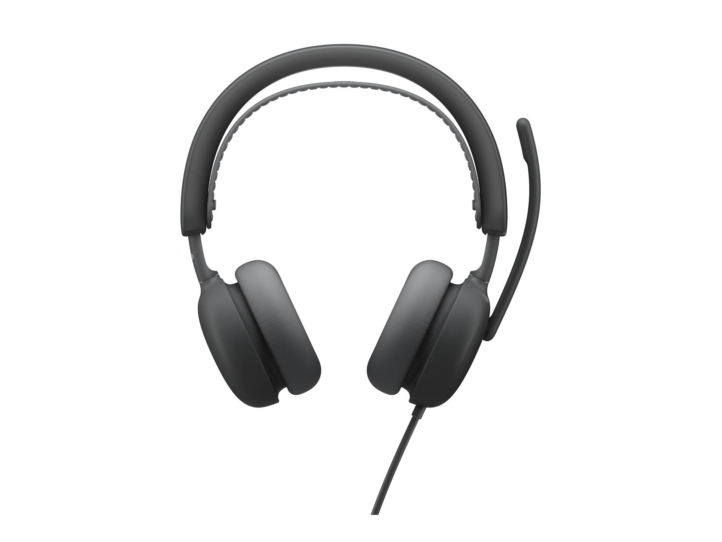 Schwarze Over-Ear-Kopfhörer mit angebrachtem Mikrofon, entwickelt für Komfort und klare Kommunikation.
