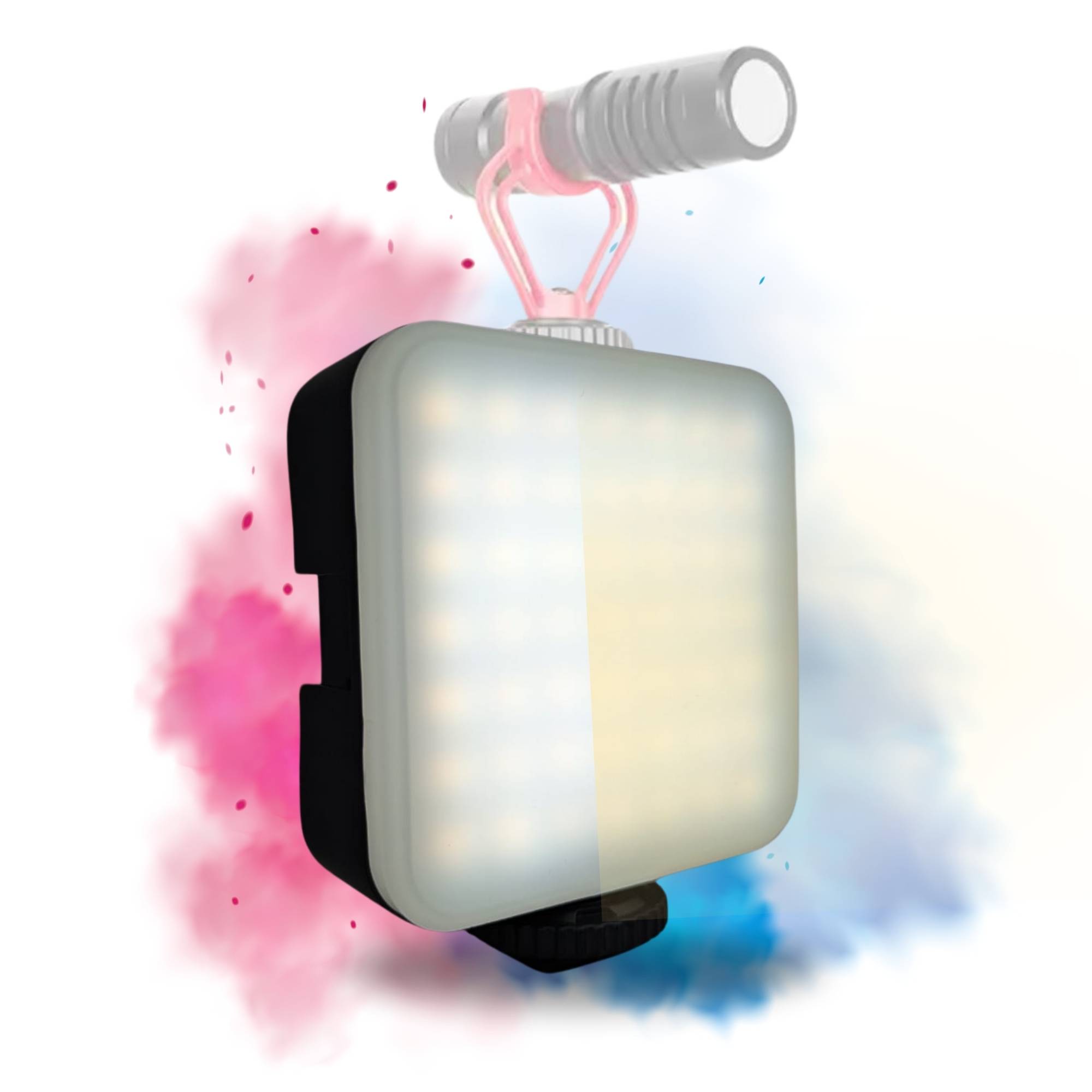 Foto Lampe LED Mini Selfie Licht Kamera Hot Shoe Cold 1/4" Video Stativ Adapter