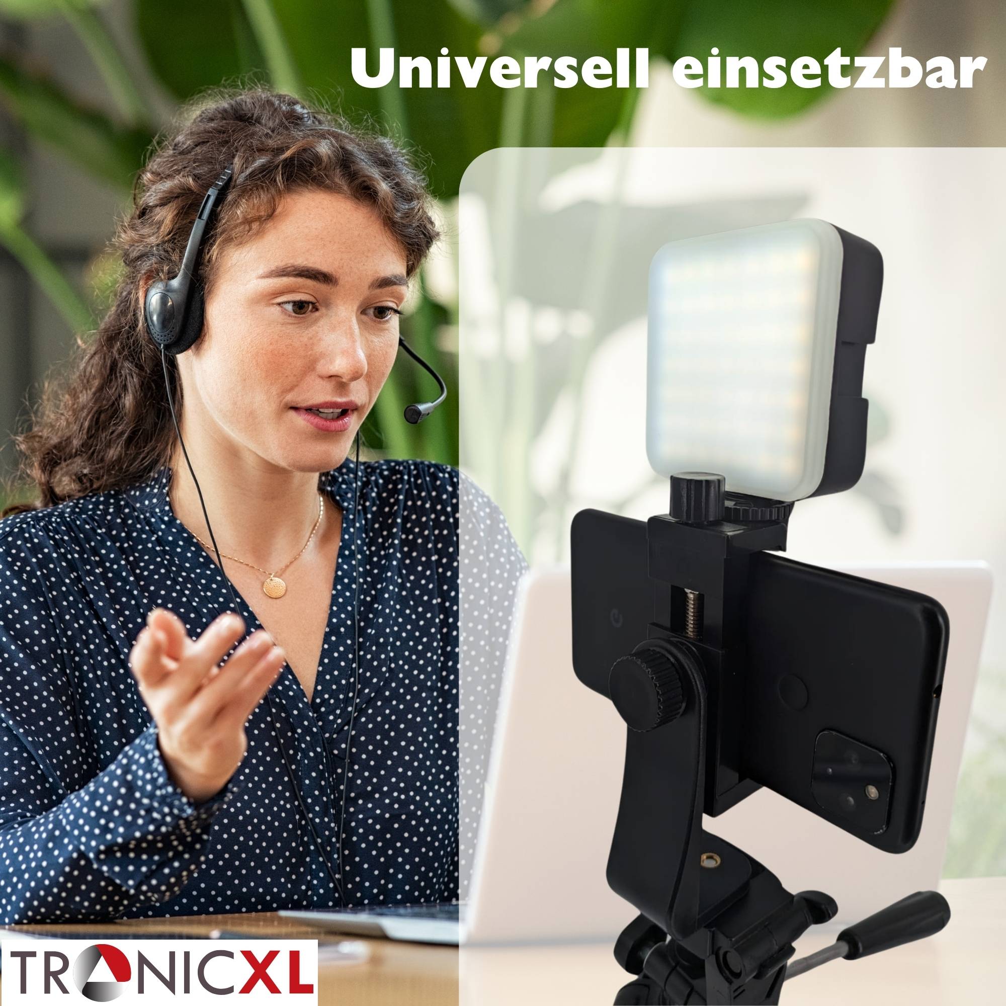 Foto Lampe LED Mini Selfie Licht Kamera Hot Shoe Cold 1/4" Video Stativ Adapter