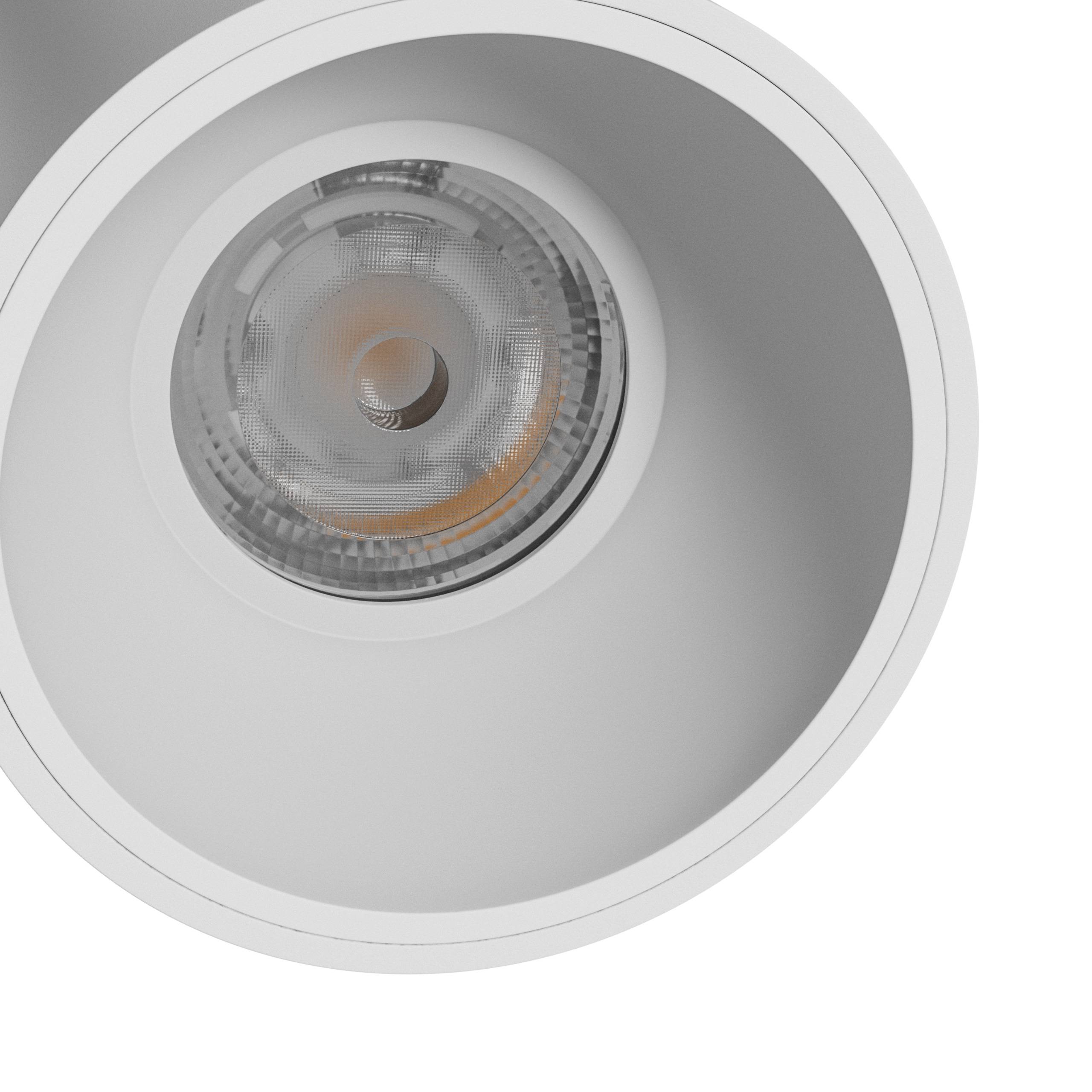 Spectrum LED Orbito Surface Deckenleuchte 10W rund 40° 1100lm weiß IP44 Aufbau UGR>19 Warmweiß 3000K