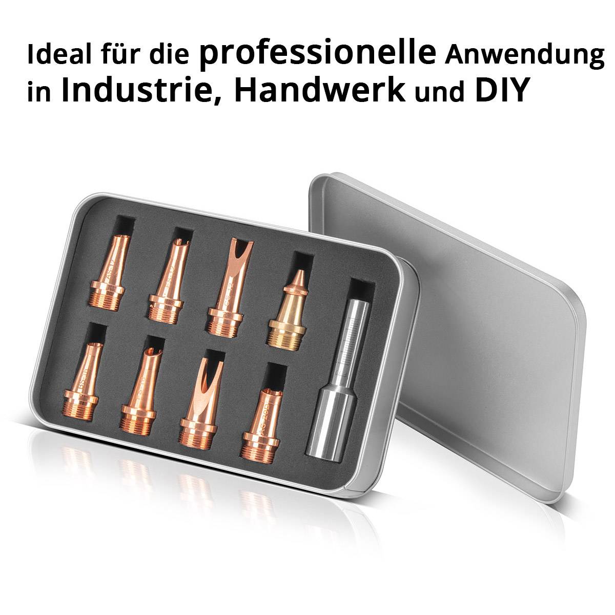 STAHLWERK Laser Düsen 9er Set für Laser Schweißbrenner Laser Schweißgeräte