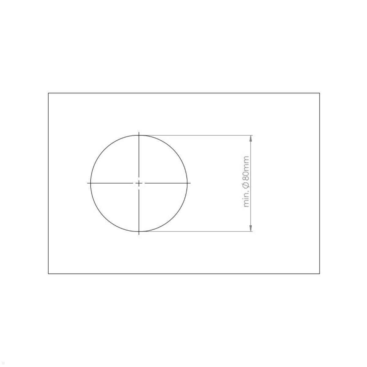 EVOline Square80 Einbausteckdose mit 1x USB-C, schwarz