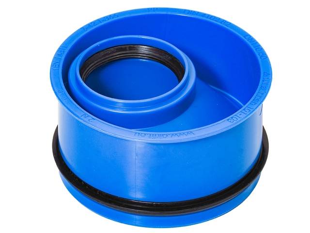 airfit PP-Abwasser-Innen-ReduzierstückDN 110/50, für dickwandige Rohre, blau