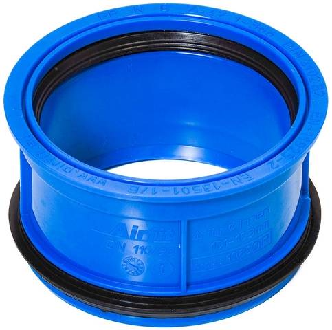 AIRFIT PP-Abwasser-Innen-Reduzierstück, DN 110/90, blau, für dickwandige Rohre, 1 Stk.