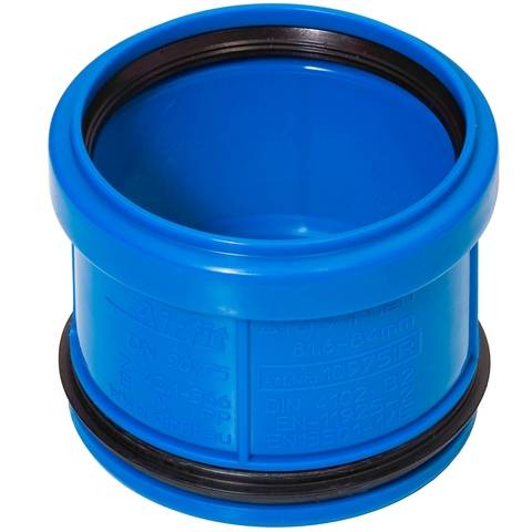 airfit PP-Abwasser-Innen-ReduzierstückDN 90/75, für dickwandige Rohre, blau